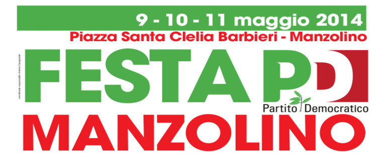 Castelfranco, dal 9 all’11 maggio Festa Pd a Manzolino