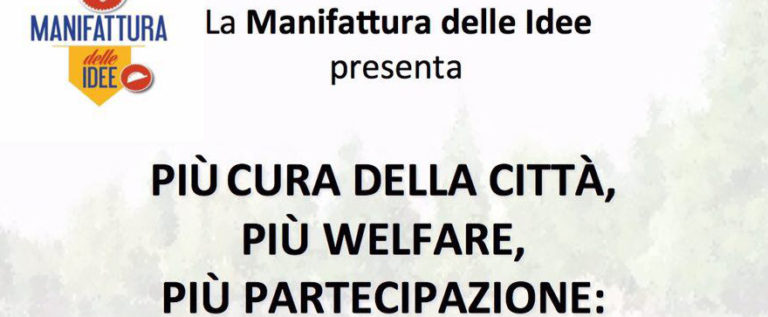 Giovedì nuovo appuntamento in città con la Manifattura delle Idee