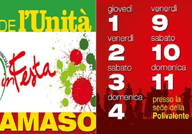 San Damaso, giovedì 1° giugno prende il via la Festa de l’Unità