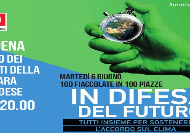 Clima, martedì a Modena presidio a sostegno dell’accordo di Parigi