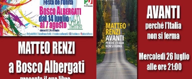 Bosco Albergati, incontro con il segretario nazionale Pd Renzi