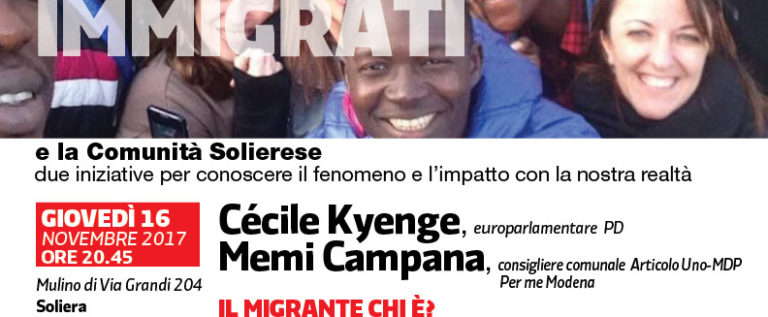Soliera, giovedì sera incontro sui migranti con l’on. Kyenge