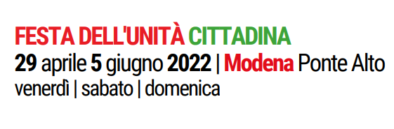 Al via dal 29 aprile la Festa dell’Unità della città di Modena